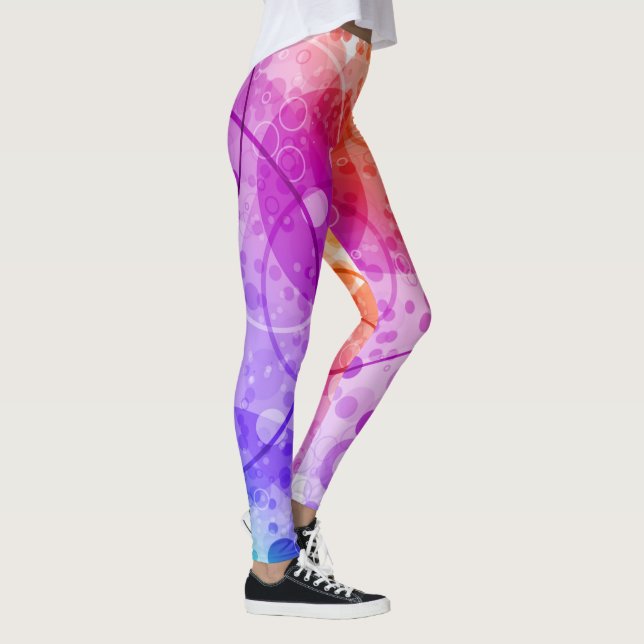 RAIN BUBBLES IN RAINBOWS LEGGINGS (Right)