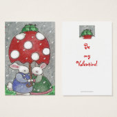 rain bunnies tiny valentine (Front & Back)