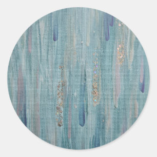 Rain Christian Prophetic Art Sticker Aqua Seafoam 