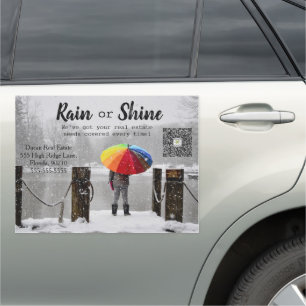 Rain clients referral real estate marketing sell car magnet