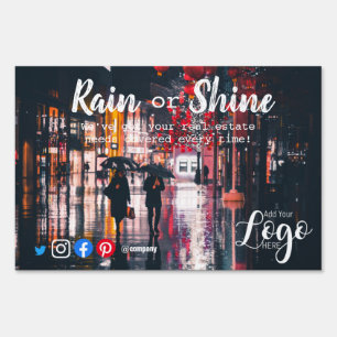 Rain clients referral real estate marketing sell p sign
