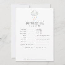 Rain Cloud Boy Baby Predictions & Advice Card