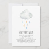 Rain Cloud Boy Baby Sprinkle Invitation (Front)