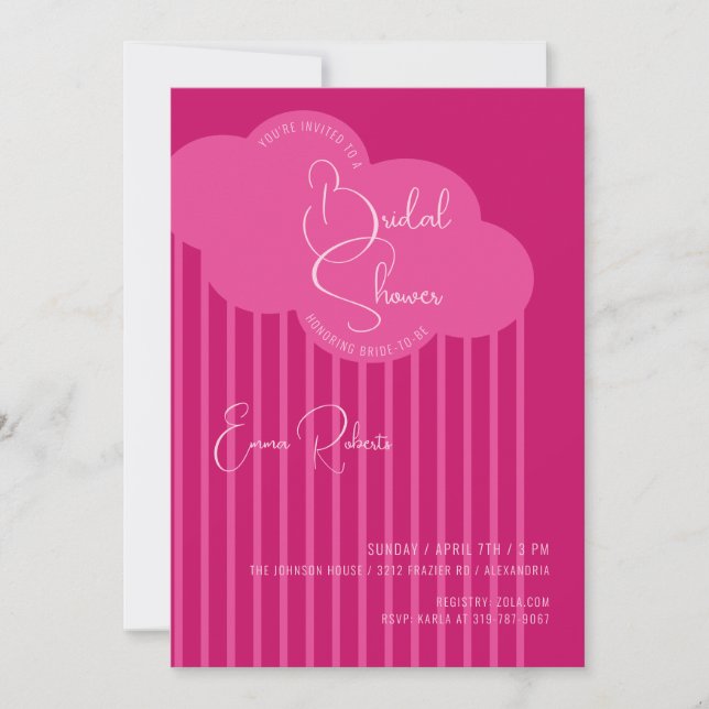 Rain Cloud Bridal Shower Invitation (Front)