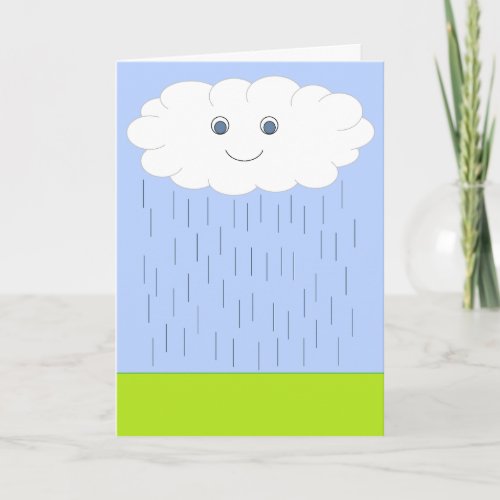 Rain Cloud Brings a Smile Card