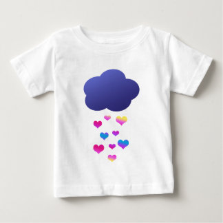 Rain Cloud & Falling Hearts Baby T-Shirt