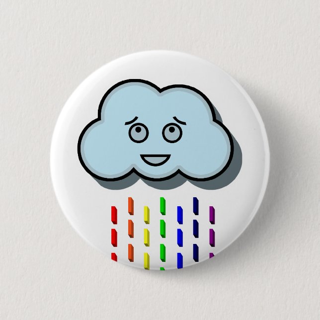 Rain Cloud Finds Relief Pinback Button (Front)