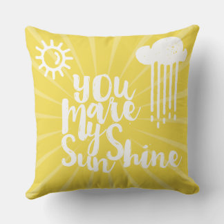 Rain Cloud Hello World Any Custom Color Pillow