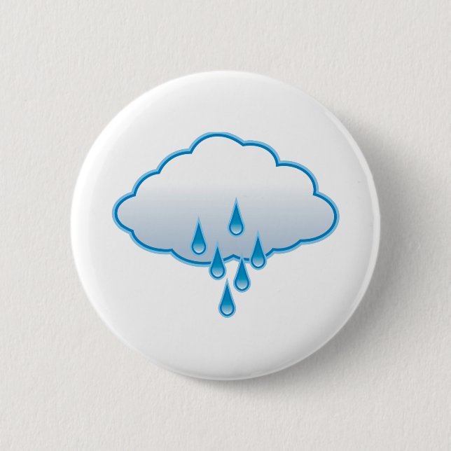 Rain Cloud Pinback Button (Front)