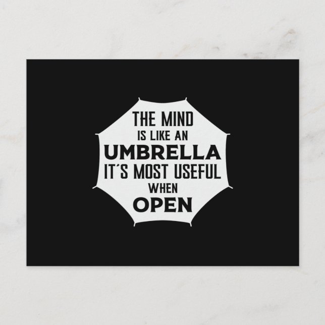 Rain Cloud Umbrella Rainy Weather Raindrop Gift Postcard (Front)