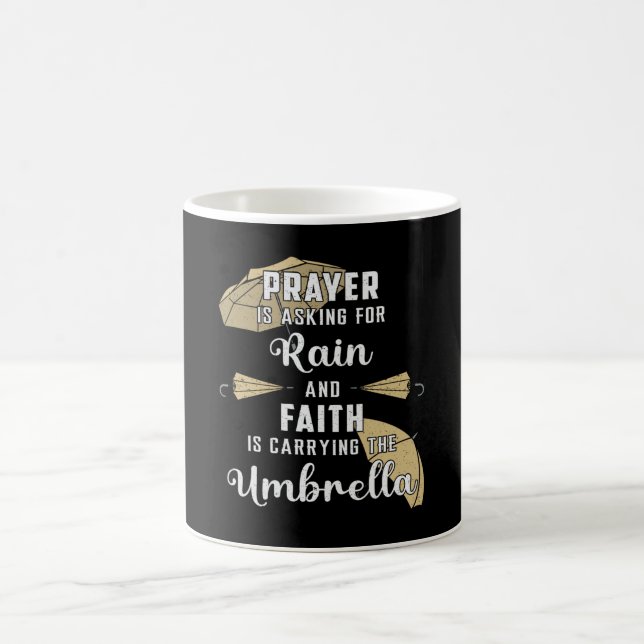 Rain Cloud Umbrella Weather Raindrop Rainy Gift Coffee Mug (Center)