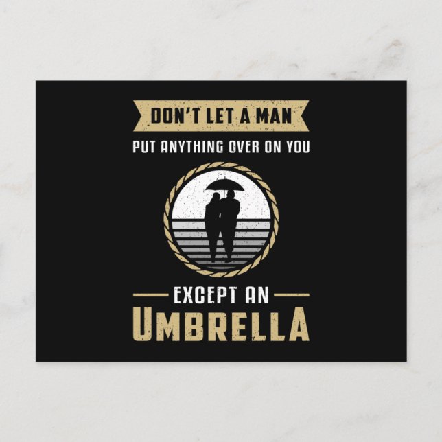 Rain Cloud Weather Umbrella Raindrop Rainy Gift Postcard (Front)