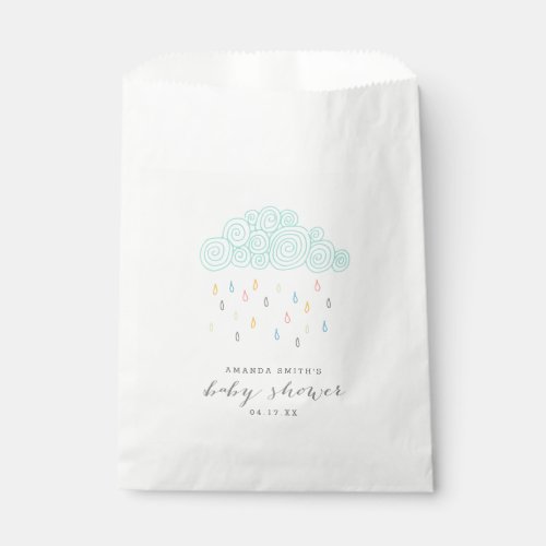 Rain Clouds Baby Shower Favor Bag