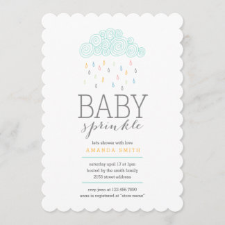 Rain Clouds Baby Shower Invitation