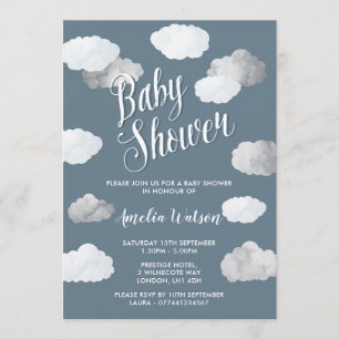 Rain Clouds Baby Shower Invitations