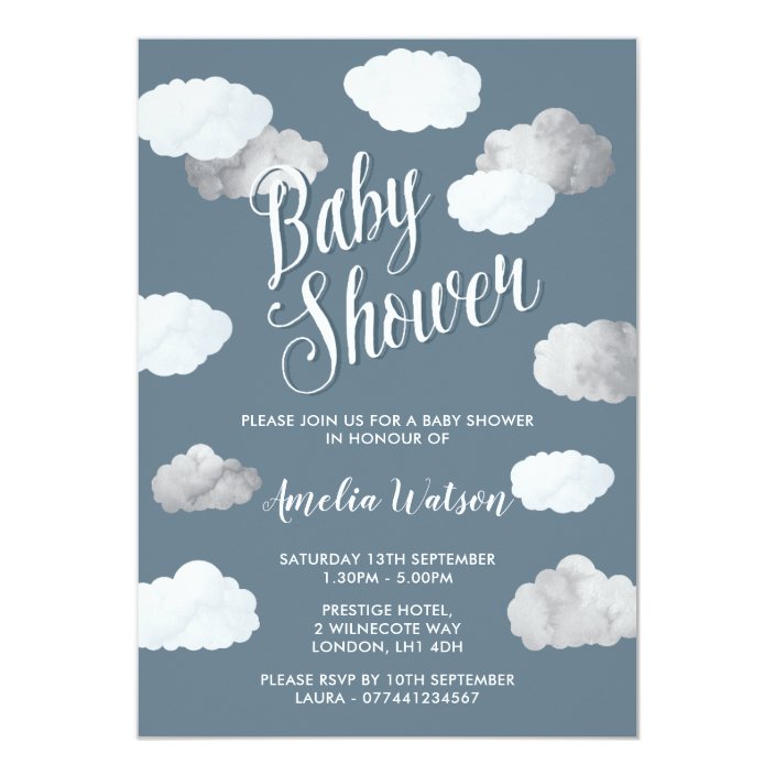 baby shower cloud invitations