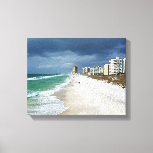 Rain Clouds Over Beach Canvas Print