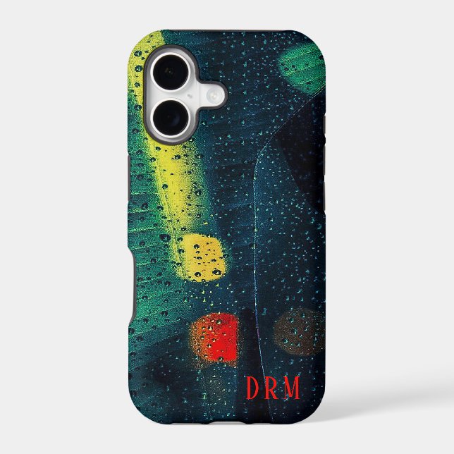 Rain Dotted Green Iphone Case (Back)