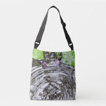 Rain Drop Swirling Whirlpool with Purple Flowers
