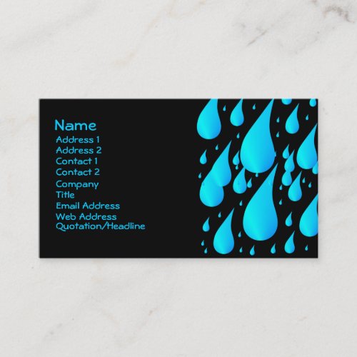 Rain Drops Business Card