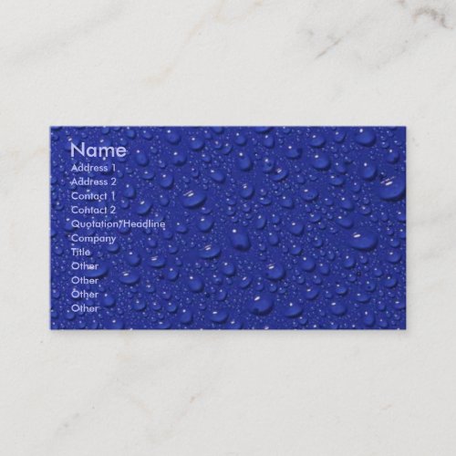 Rain Drops Business Card