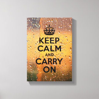 Rain Drops Keep Calm Canvas Print