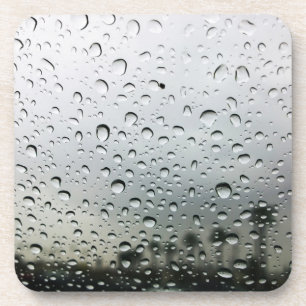 Rain Drops on the Windshield in California Drink Coaster