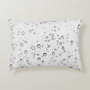 Rain drops rainy wet droplets accent pillow