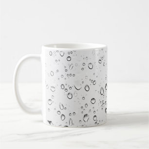 Rain drops rainy wet droplets coffee mug