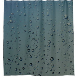 Rain drops shower curtain