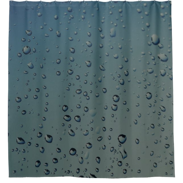 Rain drops shower curtain (Front)