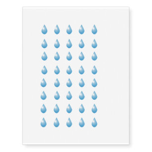Rain Drops Temporary Tattoos
