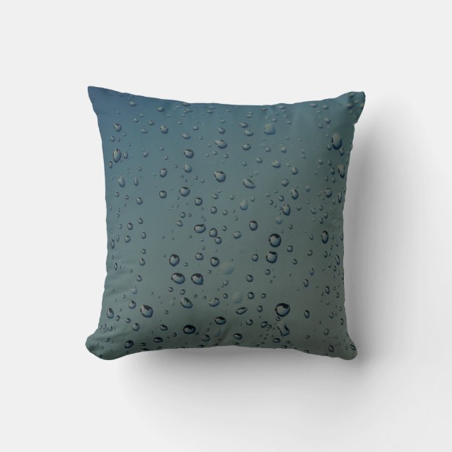 Rain drops throw pillow (Front)