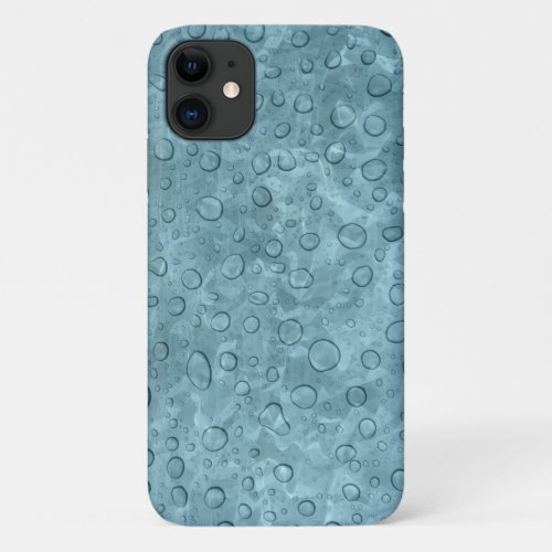 Rain Drops Wet Look on Aqua Phone Case