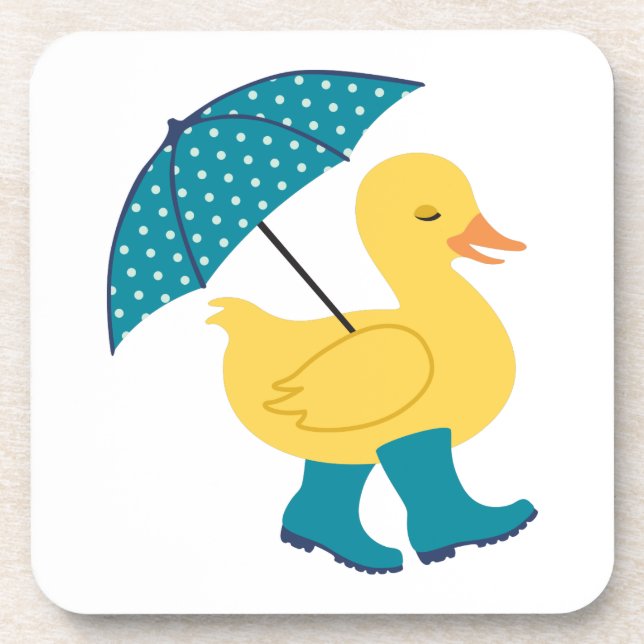 Rain Duck Beverage Coaster (Front)