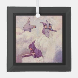 Rain Faeries Making Rain Glass Ornament