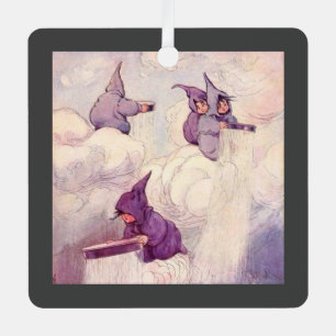 Rain Faeries Making Rain Metal Ornament