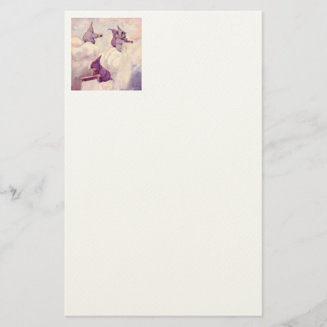 Rain Faeries Making Rain Stationery (Front)