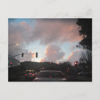 Rain Falliing at Sunset in San Luis Obispo, CA Postcard