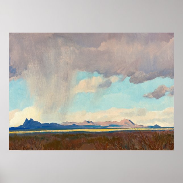 Rain for the Gulf by Maynard Dixon Poster (Front)