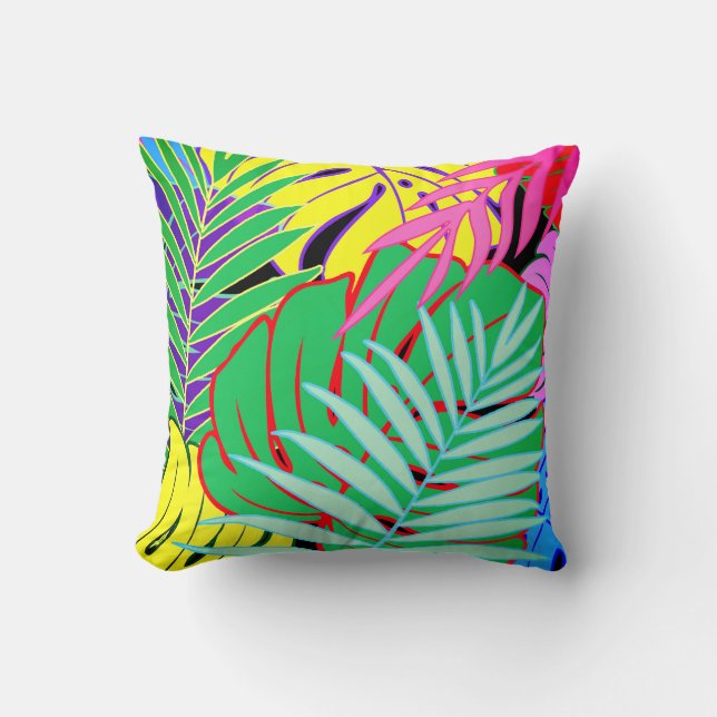 Rain Forest #5 Throw Pillow (Front)