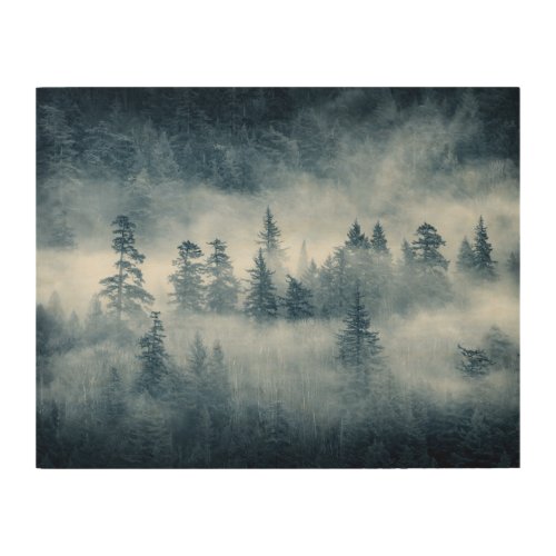 Rain Forest Clouds in the Pacific Northwest Wood Wall Art