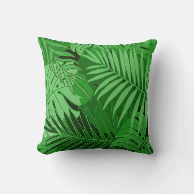 Rain Forest Design Throw Pillow (Front)