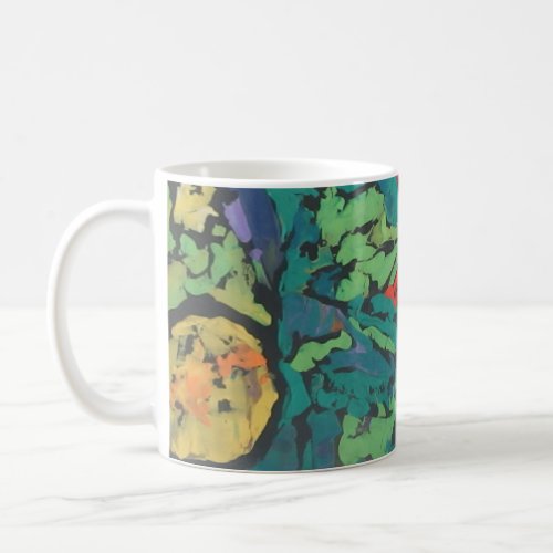Rain Forest Emerald Green expressive tea or Coffee Mug