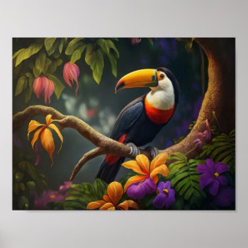 Rain Forest Toucan Poster by karenfoleyphoto at Zazzle