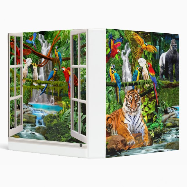 RAIN FOREST WILDLIFE 3 RING BINDER (Background)
