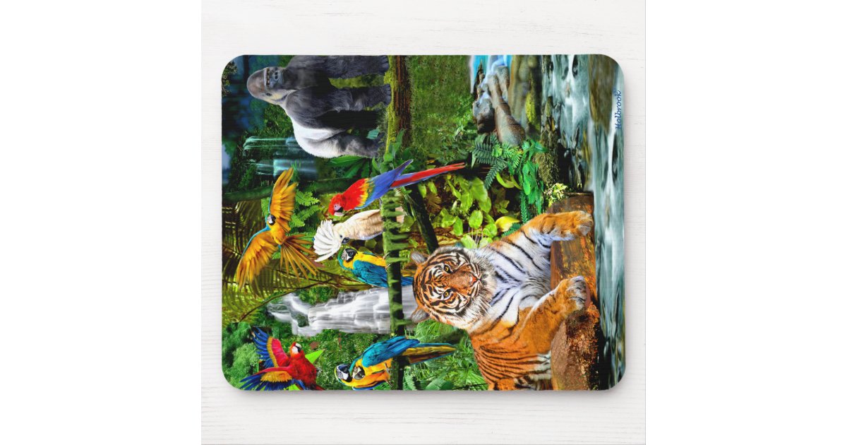 RAIN FOREST WILDLIFE MOUSE PAD | Zazzle