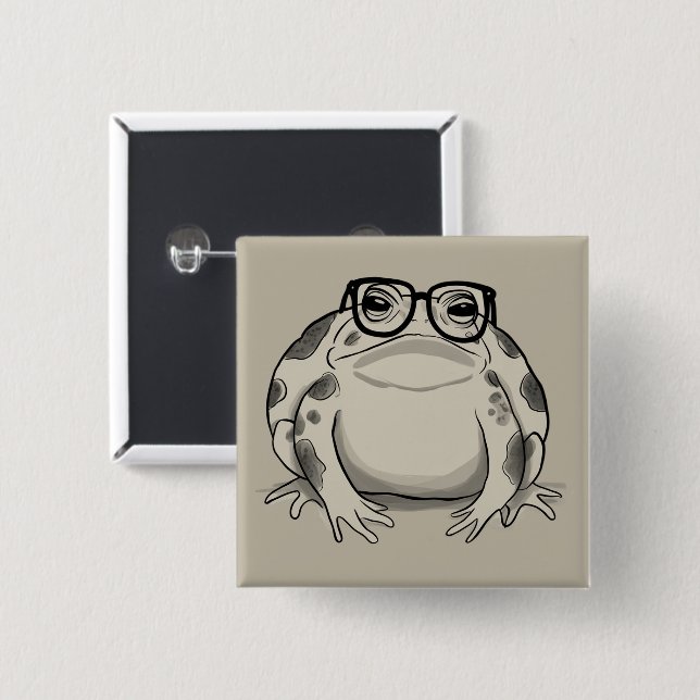 Rain Frog Lover Desert Rain Gift Funny Animal Button (Front & Back)