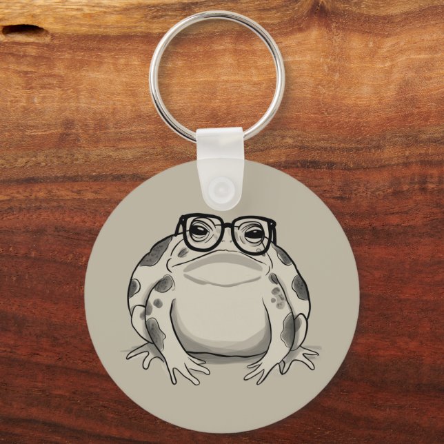 Rain Frog Lover Desert Rain Gift Funny Animal Keychain (Front)