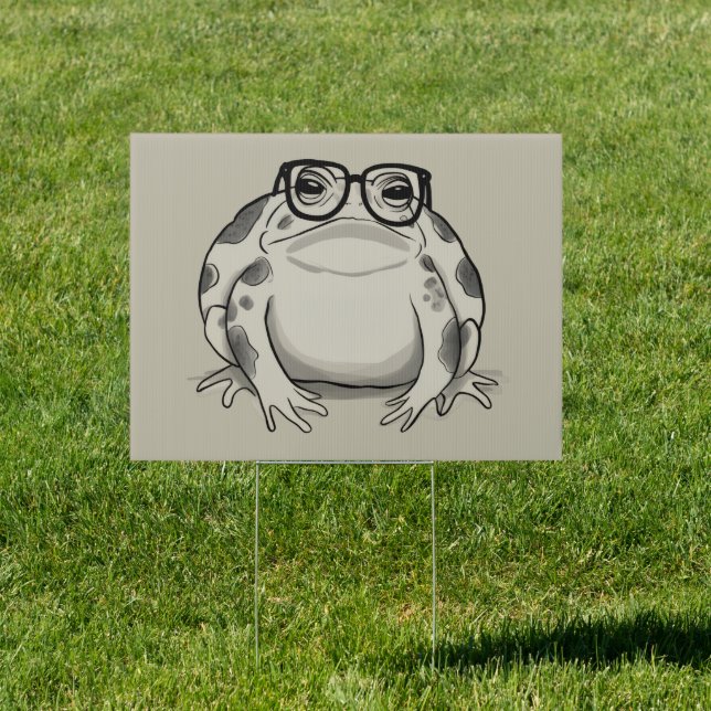 Rain Frog Lover Desert Rain Gift Funny Animal Sign (Insitu)